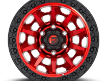 Aluminum Wheels 18X9 Covert D695 8 On 170 Candy Red Black Bead Ring 125.1 Bore 1 Offset Multi Spoke Fuel Off Road Wheels