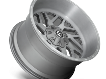 Aluminum Wheels 22X10 Triton Platinum D715 8 On 170 Brush Gunmetal Gray/Clear Tint 125.1 Bore -18 Offset Mesh Spoke Fuel Off Road Wheels