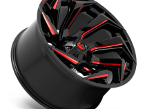 Aluminum Wheels 18X9 Reaction D755 8 On 165.1 Gloss Black Milled Red Tint 125.1 Bore -12 Offset Fuel Off Road Wheels