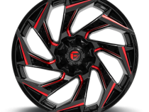 Aluminum Wheels 18X9 Reaction D755 8 On 165.1 Gloss Black Milled Red Tint 125.1 Bore -12 Offset Fuel Off Road Wheels