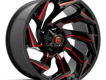 Aluminum Wheels 20X10 Reaction D755 8 On 180 Gloss Black Milled Red Tint 124.3 Bore -18 Offset Fuel Off Road Wheels