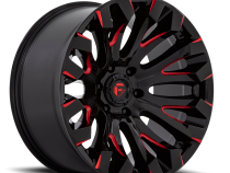 Aluminum Wheels 18X9 Quake D829 5 On 139.7 Gloss Black Milled Red 78.1 Bore 1 Offset Fuel Off Road Wheels