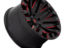 Aluminum Wheels 18X9 Quake D829 5 On 139.7 Gloss Black Milled Red 78.1 Bore 1 Offset Fuel Off Road Wheels