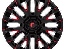 Aluminum Wheels 20X10 Quake D829 5 On 139.7 Gloss Black Milled Red 78.1 Bore -18 Offset Fuel Off Road Wheels