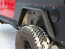 Jeep TJ Tube Fender Set Of 4 Front and Rear 97-06 Wrangler TJ Steel Black Textured Powdercoat Fishbone Offroad