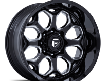 Aluminum Wheels 22X10 Scepter FC862 BE 8 On 170 Gloss Black Milled 125.1 Bore -18 Offset Fuel Off Road Wheels