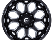 Aluminum Wheels 22X10 Scepter FC862 BE 8 On 170 Gloss Black Milled 125.1 Bore -18 Offset Fuel Off Road Wheels