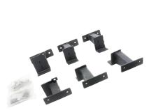 Dominator Xtreme D6 SideSteps Cab Length Body Mount Rock Slider with a wide step With Frame Mounted Bracket Kit Textured Black 2018-2026 Jeep Wrangler Go Rhino