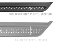 Dominator Xtreme D6 SideSteps With Frame Mounted Bracket Kit Textured Black 2020-2025 Jeep Gladiator Go Rhino