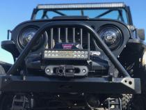 Jeep CJ Mid Width Front Bumper W/Stinger Bare Steel Motobilt