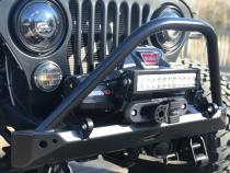 Jeep CJ Mid Width Front Bumper W/Stinger Bare Steel Motobilt
