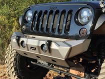 Jeep JK Front Bumper 07-18 Wrangler JK W/Fog Light Holes The Hammer Series Bare Steel Motobilt