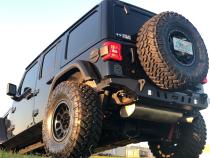 Jeep JL Rear Bumper Crusher With Light Mounts With Spare Tire Cut Out 2018-Present Wrangler JL Motobilt
