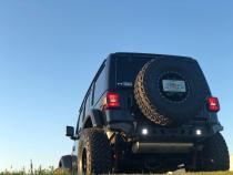 Jeep JL Rear Bumper Crusher With Light Mounts With Spare Tire Cut Out 2018-Present Wrangler JL Motobilt