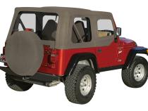 Khaki OEM Replacement Soft Top for 1997-06 TJ Wrangler w/ Soft Upper Doors RT Off Road