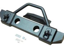 Front Bumper 2007-2018 JK Wrangler W/Shackle Mounts w/D-Rings HD Black RT Off Road