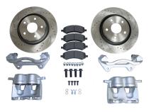 Front Big Brake Kit w/ 13 inch Drilled &amp;amp; Slotted Rotors for 07-18 Jeep JK Wranglers RT Off Road