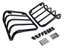 Tail Light Guard 2007-2018 JK Wrangler Black Powder Coated Stainless Steel w/2 Guards And Hardware RT Off Road